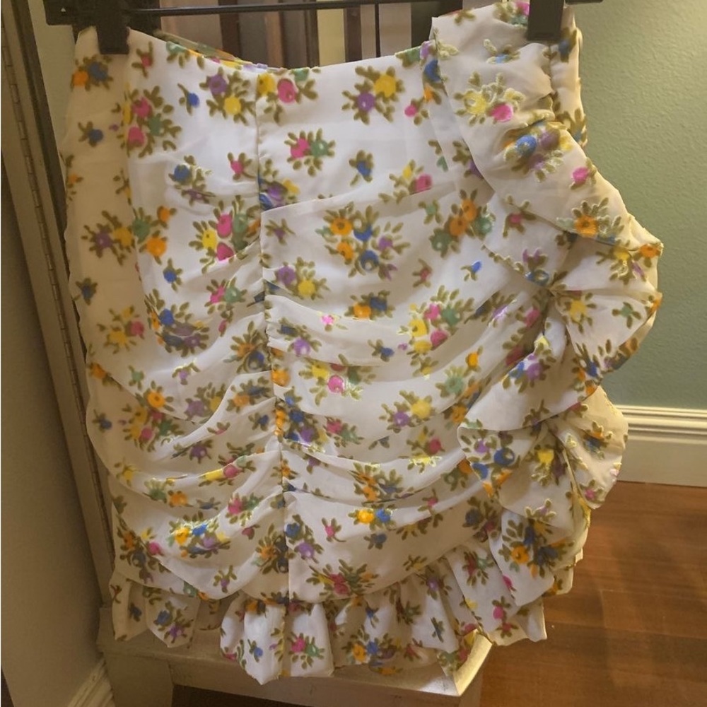 X by NBD velvet skirt